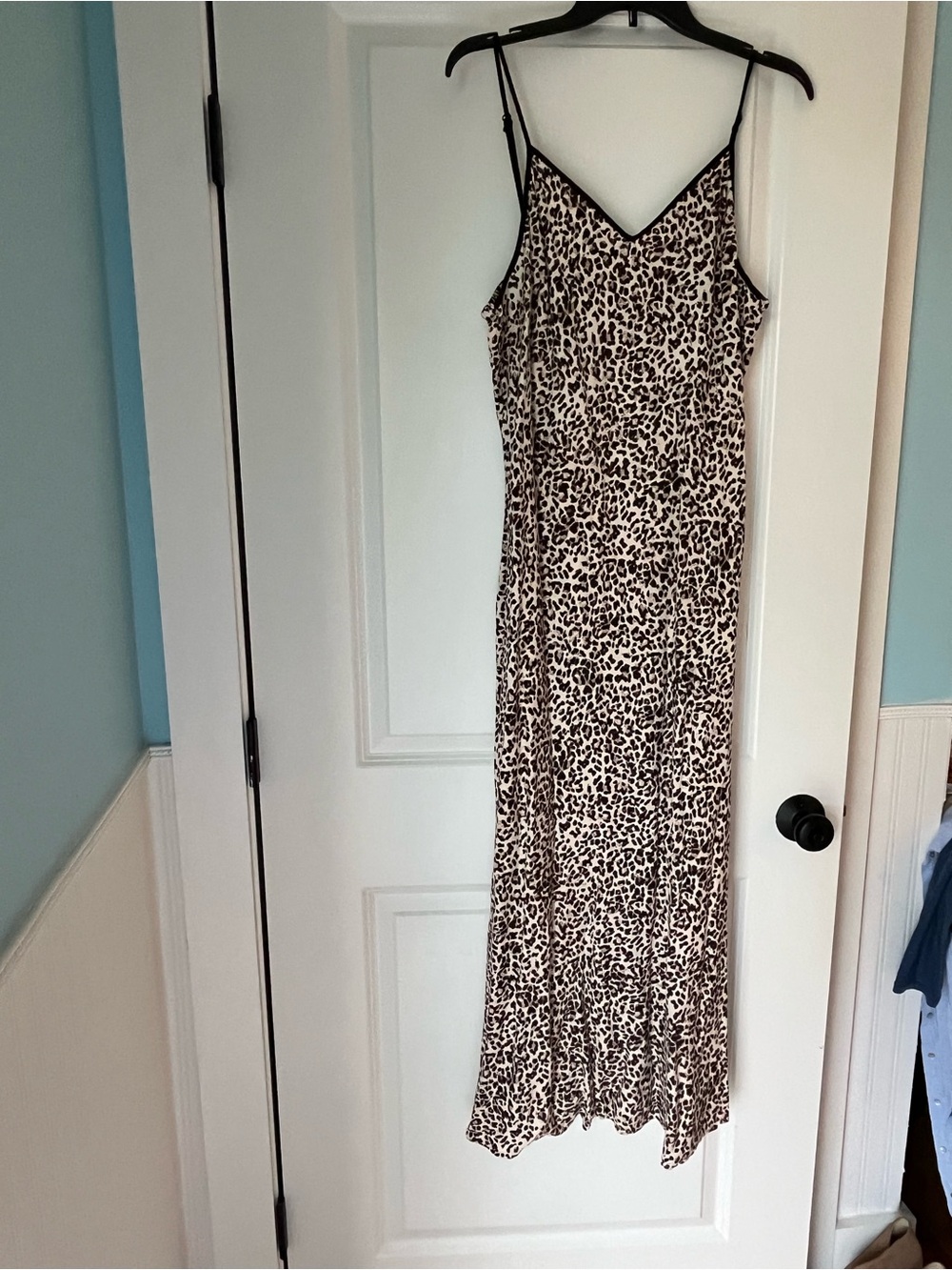 Brand New Leopard Print Slip Dress in Beige and Black